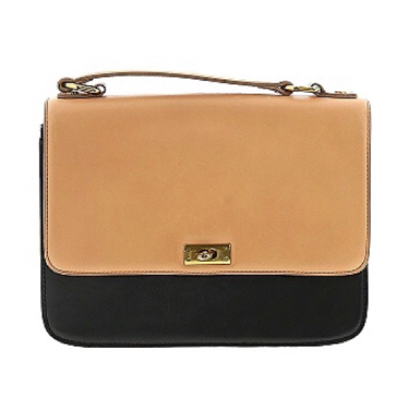 J. Crew bicolor large leather satchel briefcase - Picture 14 of 14